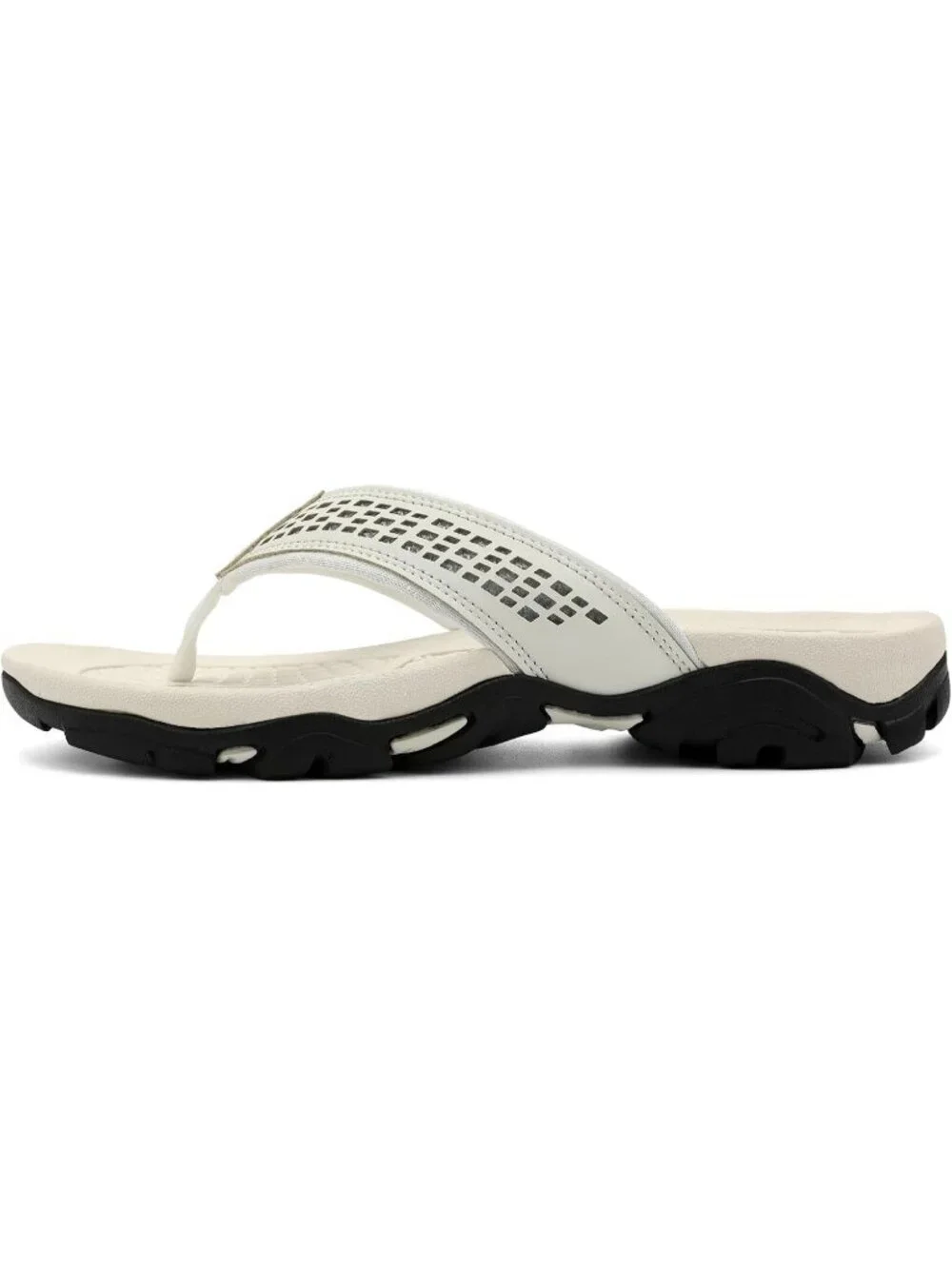 Men's White Beach Flip-Flops Water Casual Outdoor Athletic Thong Sandal Slipper